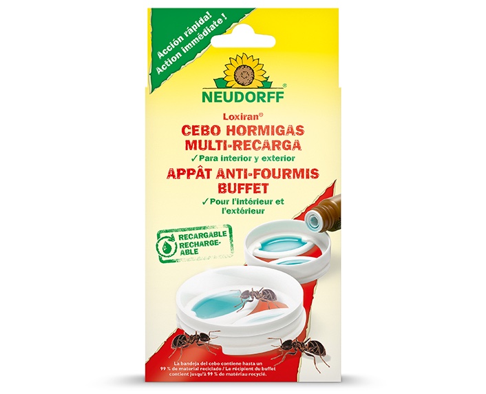 Cebo antihormigas recargable para interior y exterior 