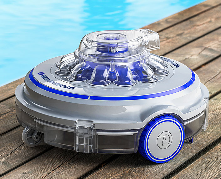 Robot inalmbrico con batera recargable para piscinas planas
